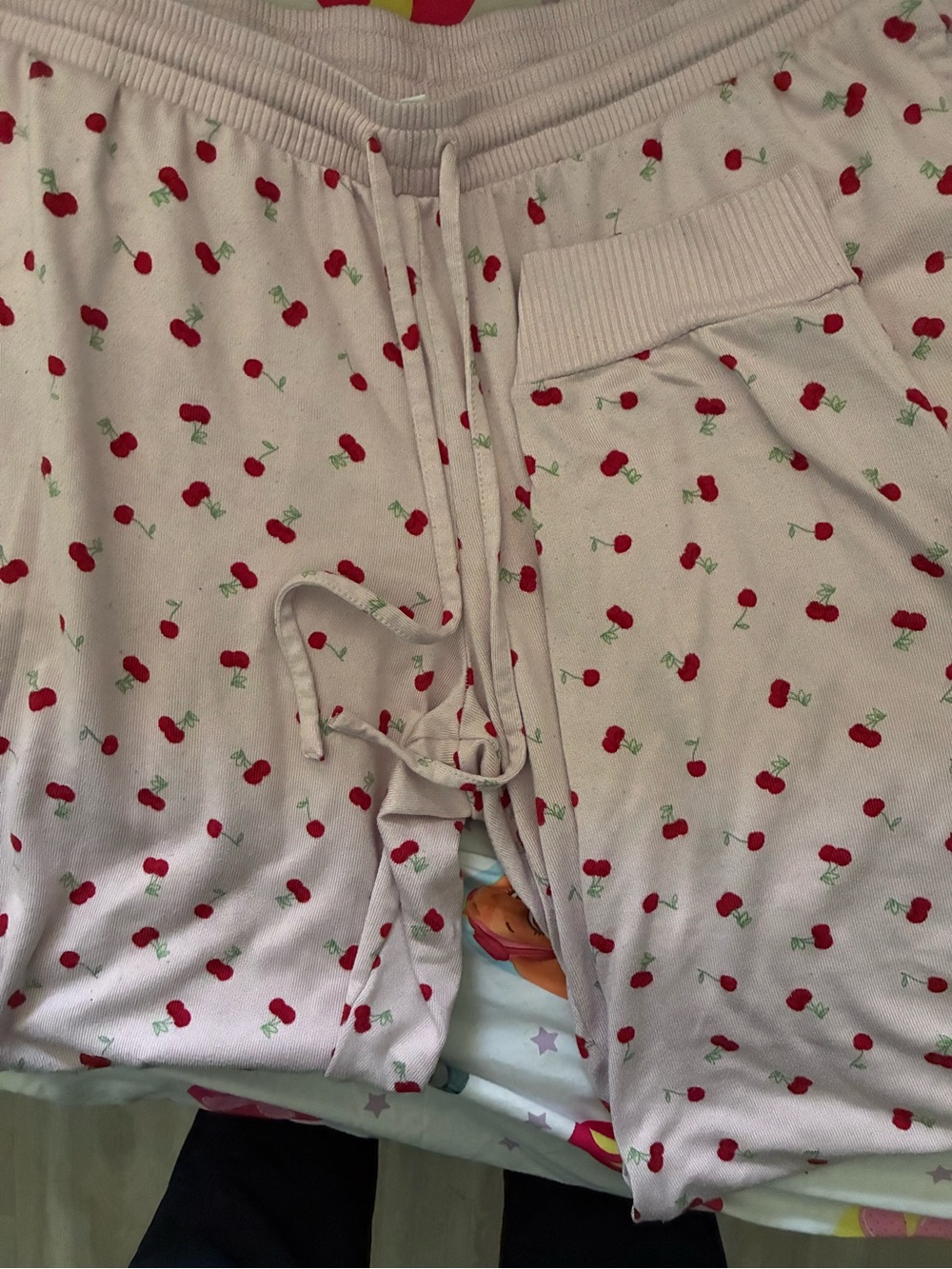 Women’s Pink Cherry Print Pajama Pants